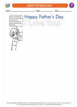 Social Studies - Third Grade - Worksheet: HAPPY FATHER'S DAY