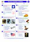 Social Studies - First Grade - Worksheet: American Symbols & Holidays