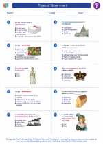 Social Studies - Sixth Grade - Worksheet: Types of Government