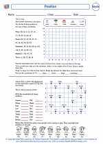 Relative Position. 2nd Grade Math Worksheets and Answer key.