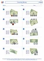 Mathematics - Third Grade - Worksheet: Counting Money