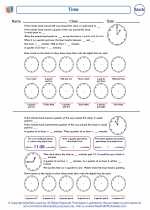 Mathematics - Fourth Grade - Worksheet: Time