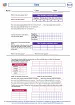 Mathematics - Second Grade - Worksheet: Data