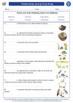 Science - Third Grade - Vocabulary: Relationships among living things