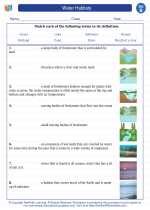 Science - Second Grade - Vocabulary: Water Habitats