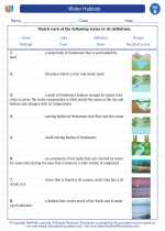 Science - Second Grade - Vocabulary: Water Habitats