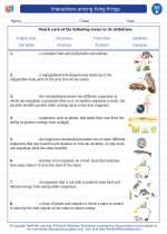 Science - Fifth Grade - Vocabulary: Interactions among living things