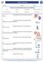 Modern Genetics. 8th Grade Science Worksheets and Answer key, Study