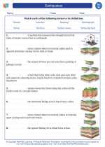 earthquakes 8th grade science worksheets vocabulary sets and answer key