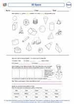 Mathematics - Second Grade - Worksheet: 3D Space