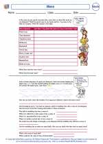 Mathematics - Third Grade - Worksheet: Mass