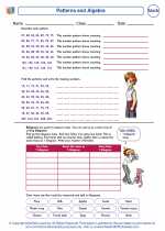 Mathematics - Fourth Grade - Worksheet: Patterns and Algebra