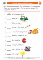 complete incomplete sentences 3rd grade ela worksheets and study guides