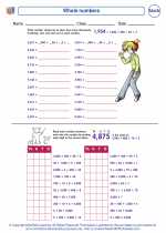 Mathematics - Fifth Grade - Worksheet: Whole numbers