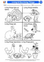 living and nonliving things 1st grade science worksheets and answer keys study guides and vocabulary sets