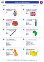 Social Studies - Sixth Grade - Worksheet: Impact of Industrialization