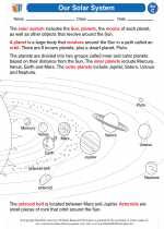 The solar system. 3rd Grade Science Worksheets and Answer keys, Study ...