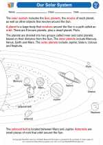 the solar system 3rd grade science worksheets and answer keys study guides and vocabulary sets