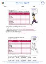 Mathematics - Fifth Grade - Worksheet: Volume and Capacity