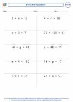 one two step equations mathematics worksheets and study guides sixth grade