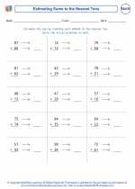Mathematics - Fifth Grade - Worksheet: Estimating to the Nearest Tens