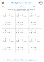 Mathematics - Fifth Grade - Worksheet: Estimating to the Nearest Tens
