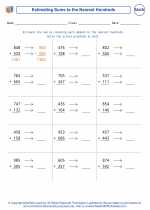 Mathematics - Fourth Grade - Worksheet: Estimating to the Nearest Hundreds