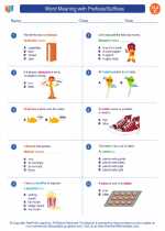 English Language Arts - Third Grade - Worksheet: Word Meaning with Prefixes/Suffixes