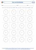 Mathematics - Second Grade - Worksheet: Even and Odd Bubbles