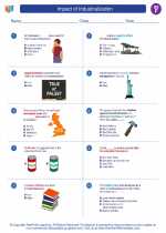 Social Studies - Sixth Grade - Worksheet: Impact of Industrialization