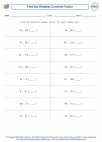 Mathematics - Seventh Grade - Exponents, Factors and Fractions - Worksheet: Greatest Common Factor of numbers not greater than 120