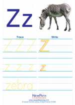English Language Arts - First Grade - Activity Lesson: Letter Z