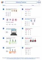 Mathematics - Fifth Grade - Worksheet: Ordering Fractions