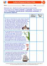 English Language Arts - Fifth Grade - Activity Lesson: Author's Purpose & Point of View