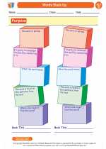 English Language Arts - Fourth Grade - Worksheet: Words Stack Up