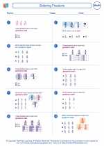 Mathematics - Fifth Grade - Worksheet: Ordering Fractions