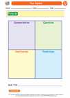 English Language Arts - Fourth Grade - Interpret Information - Worksheet: Four Square