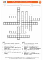 English Language Arts - Fourth Grade - Worksheet: Text Features & Parts of a Book crossword