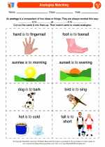 English Language Arts - Fourth Grade - Activity Lesson: Analogies Matching