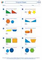 Mathematics - Fifth Grade - Worksheet: Congruent Shapes
