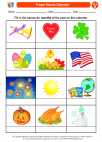 English Language Arts - Second Grade - Worksheet: Proper Nouns Calendar