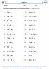 Mathematics - Fifth Grade - Activity Lesson: Algebra