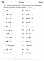 Mathematics - Fifth Grade - Activity Lesson: Algebra