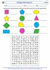 Mathematics - Fourth Grade - Shapes - Worksheet: Polygon Word Search