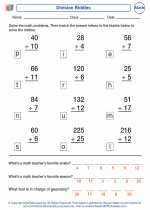 Mathematics - Fourth Grade - Worksheet: Division Riddles