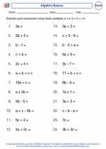 Mathematics - Fourth Grade - Worksheet: Algebra Basics