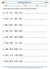 Mathematics - Fourth Grade - Worksheet: Ordering Decimals