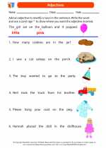 English Language Arts - Third Grade - Worksheet: Adjectives