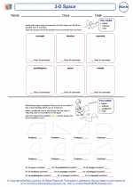 Mathematics - Third Grade - Worksheet: 2-D Space