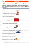 English Language Arts - Third Grade - Worksheet: Synonyms
